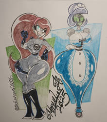 Jeremie Mayday and Jenny The Maidbot