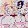 Mrs. Turner, Kitty, and Maddie at the bar summer