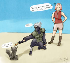 Kakashi's Fear of Cats ~ KakaSaku