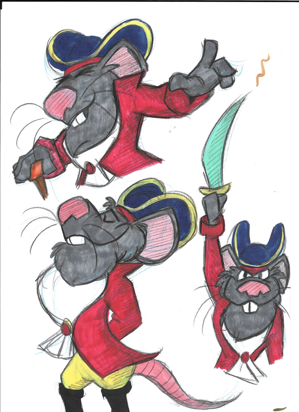 Pie Rats Pick PIE RATS Captain Rat Coloured Sketch by pineapplepidecd92 on DeviantArt