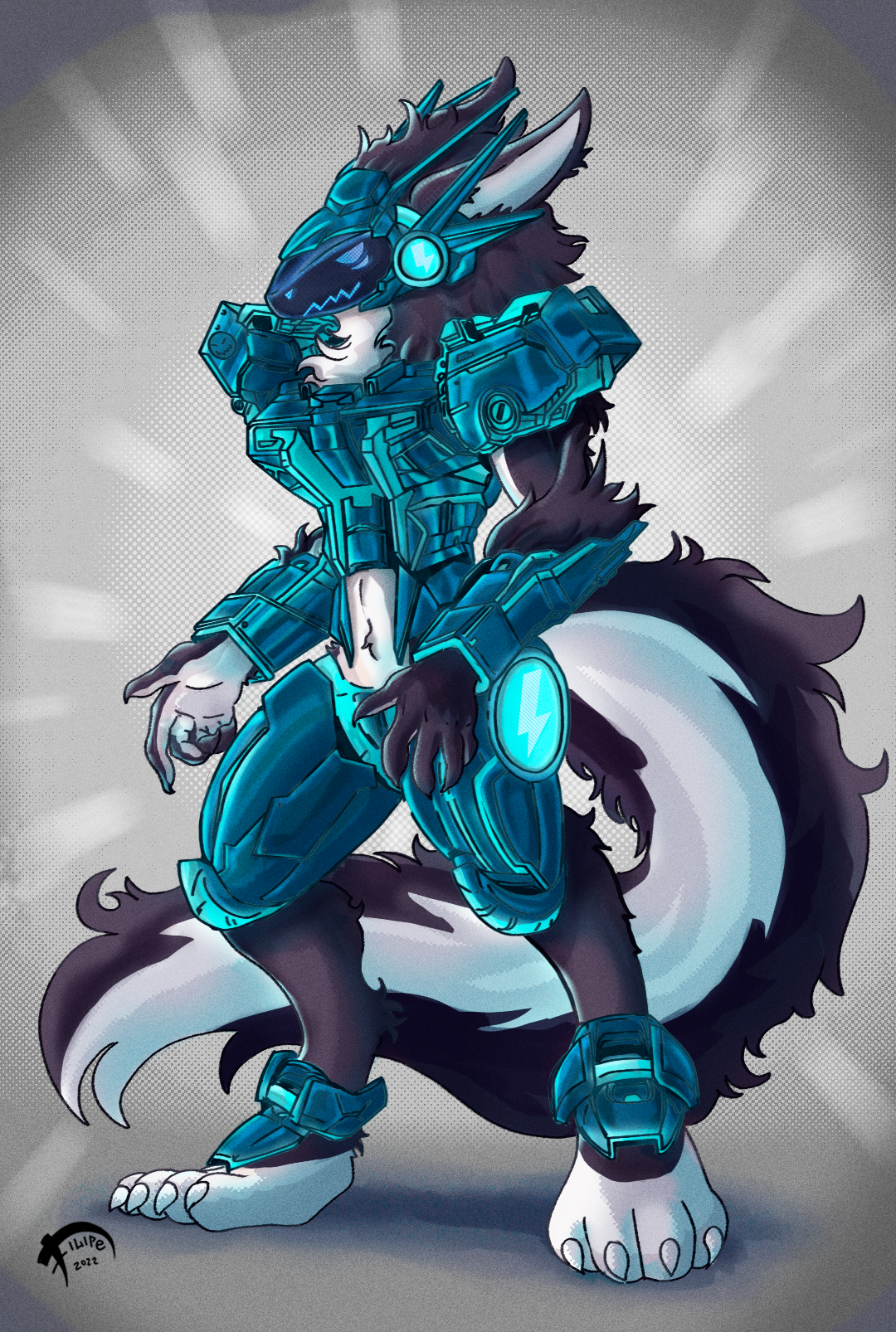 Protogen Art  Furry drawing, Cute wolf drawings, Anthro furry
