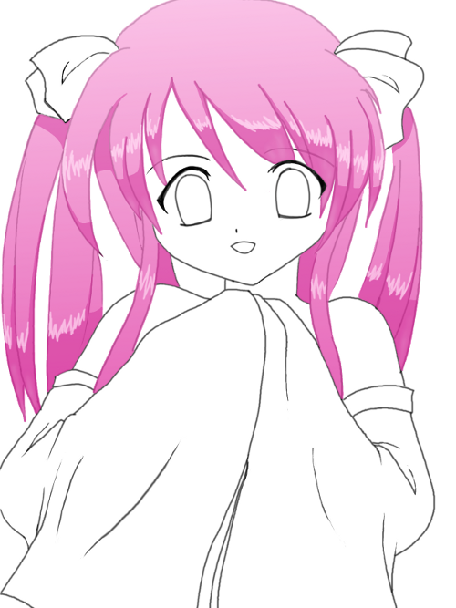 Anime hair colouring practice