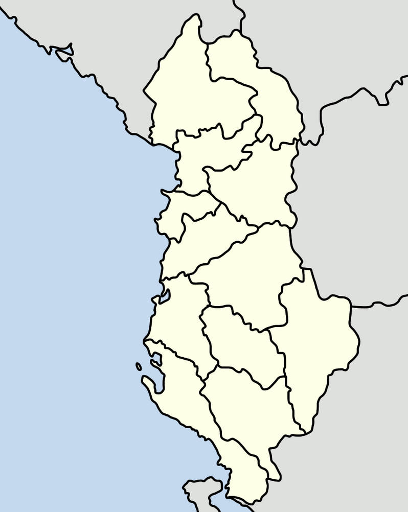 Map of Albanian Counties by staticnothere on DeviantArt