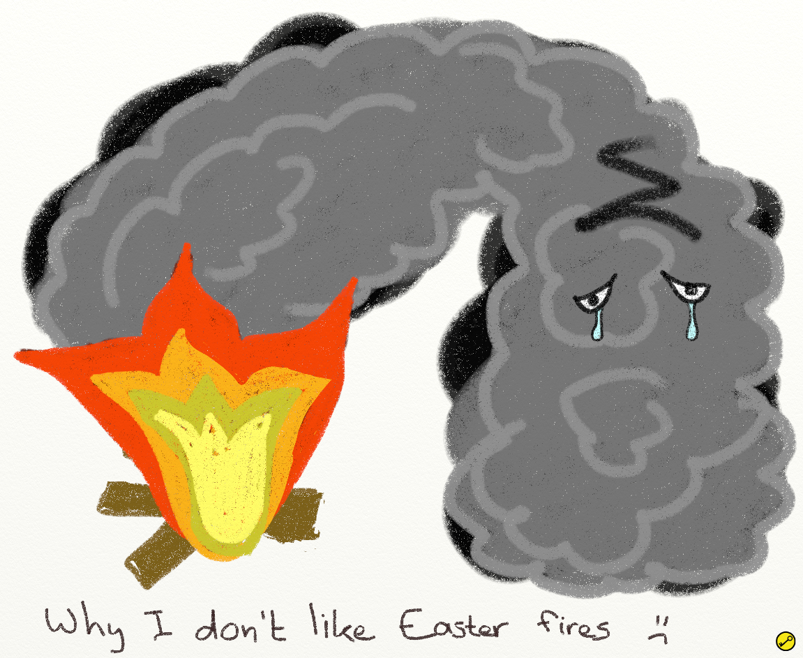 Why I don't like Easter fires. :(