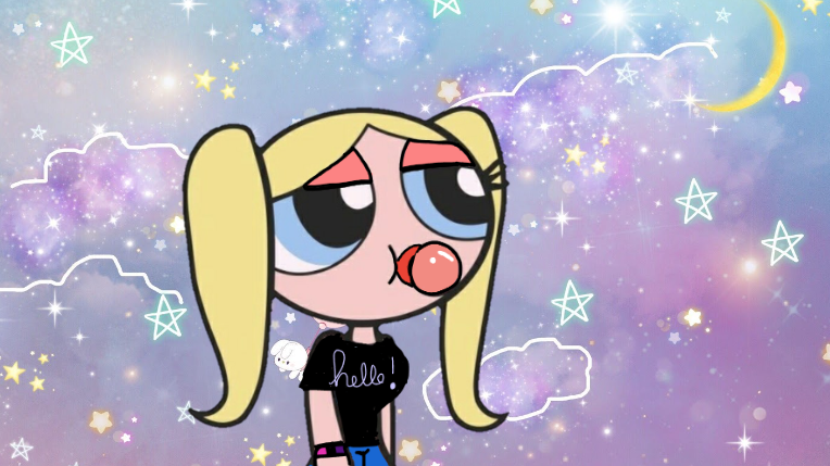 Download Angry Buttercup Powerpuff Girls Aesthetic Illustration Wallpaper