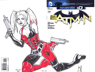 Arkham City Harley Quinn Sketch Cover
