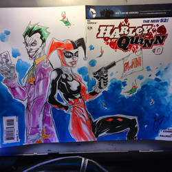 Joker Harley Quinn Sketch Cover