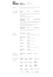 Super minimalist typographic resume