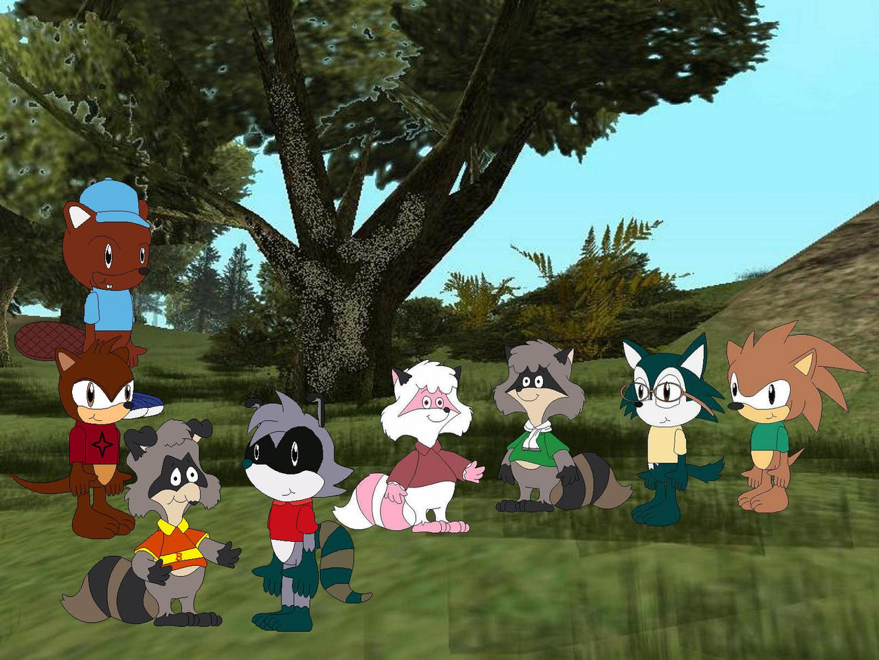 Kid Crew Racoon Raccoon kids and friends by YRT9401 on DeviantArt