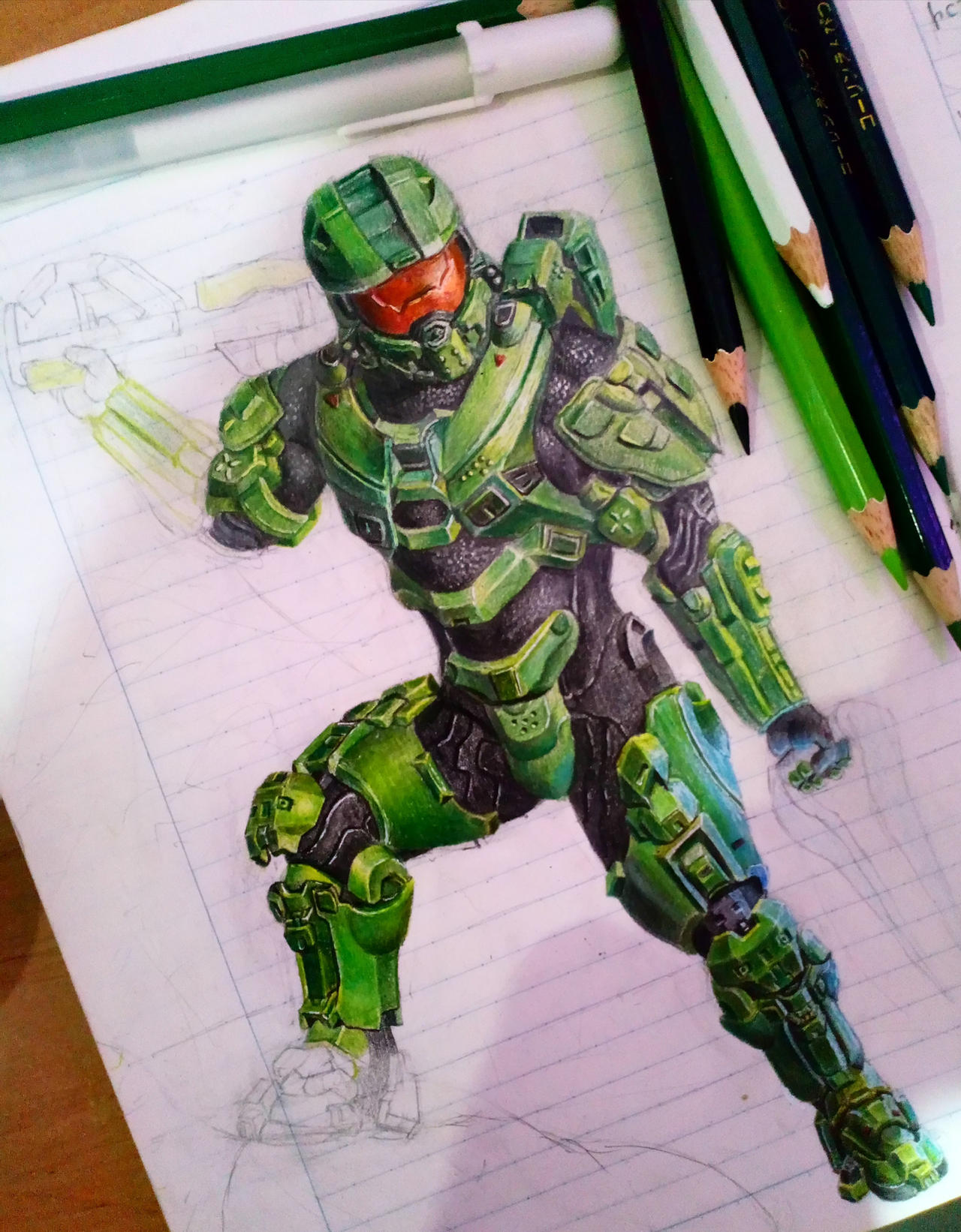 Color Scketch Ofmc Master Chief Sketch #2 Update by ThomasDo on DeviantArt