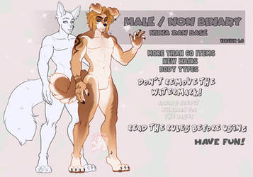 MALE / NON BINARY Full body reference sheet BASE