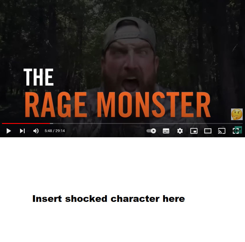 Character's reaction to the Rage Monster by Horseboy223 on DeviantArt