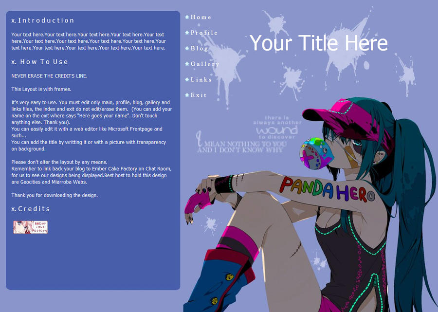 Anime Rant Layout Anime Layout 02 by eternalbell on DeviantArt