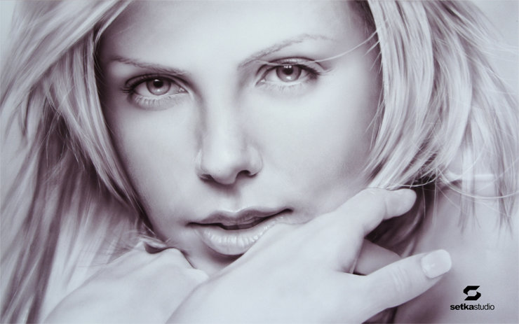 Charlize on paper