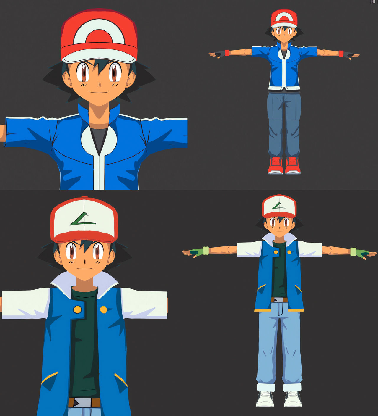 Ash Model Free Ash Ketchum 3d Model by void1245 on DeviantArt