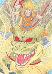 Uzumaki Naruto and Shenron