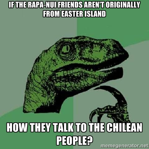 Philosoraptor - Rapa-Nui Friends Language