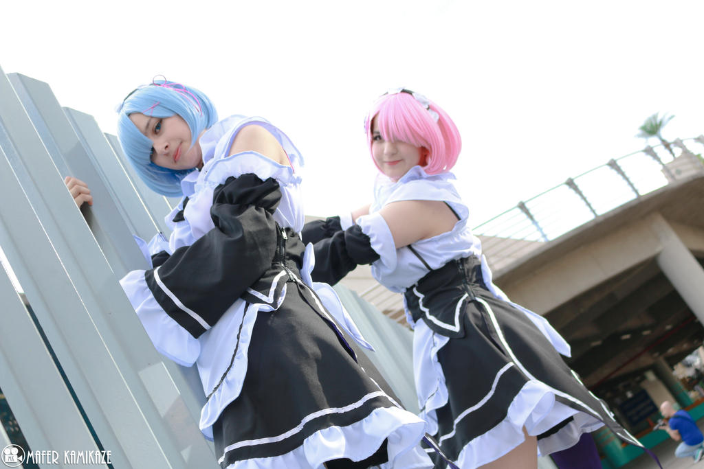 Ram and Rem Cosplay - Re:Zero 1 by MaferKamikaze on DeviantArt