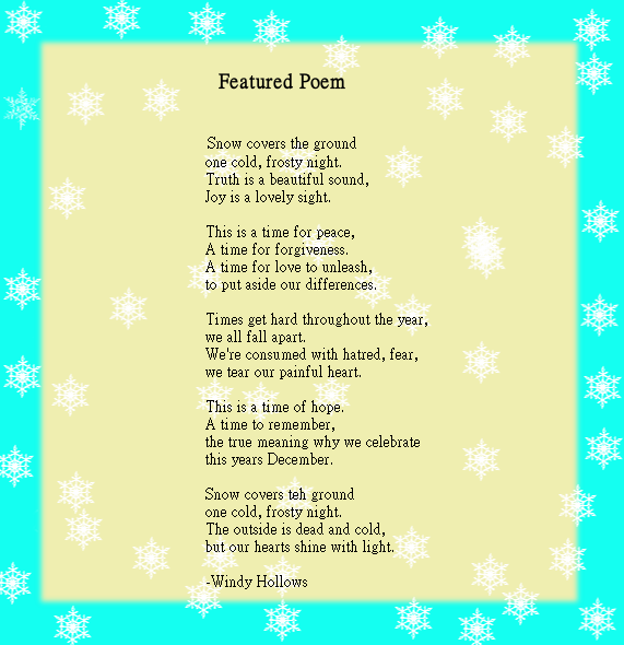 Snowflake poem