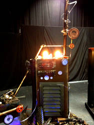 Steampunk set piece in action