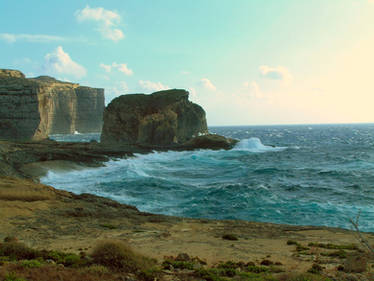 Sandy cliff beach - Stock