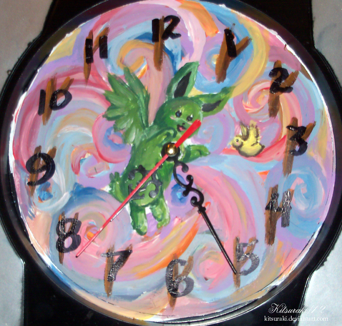 Flying Mint Bunny Clock