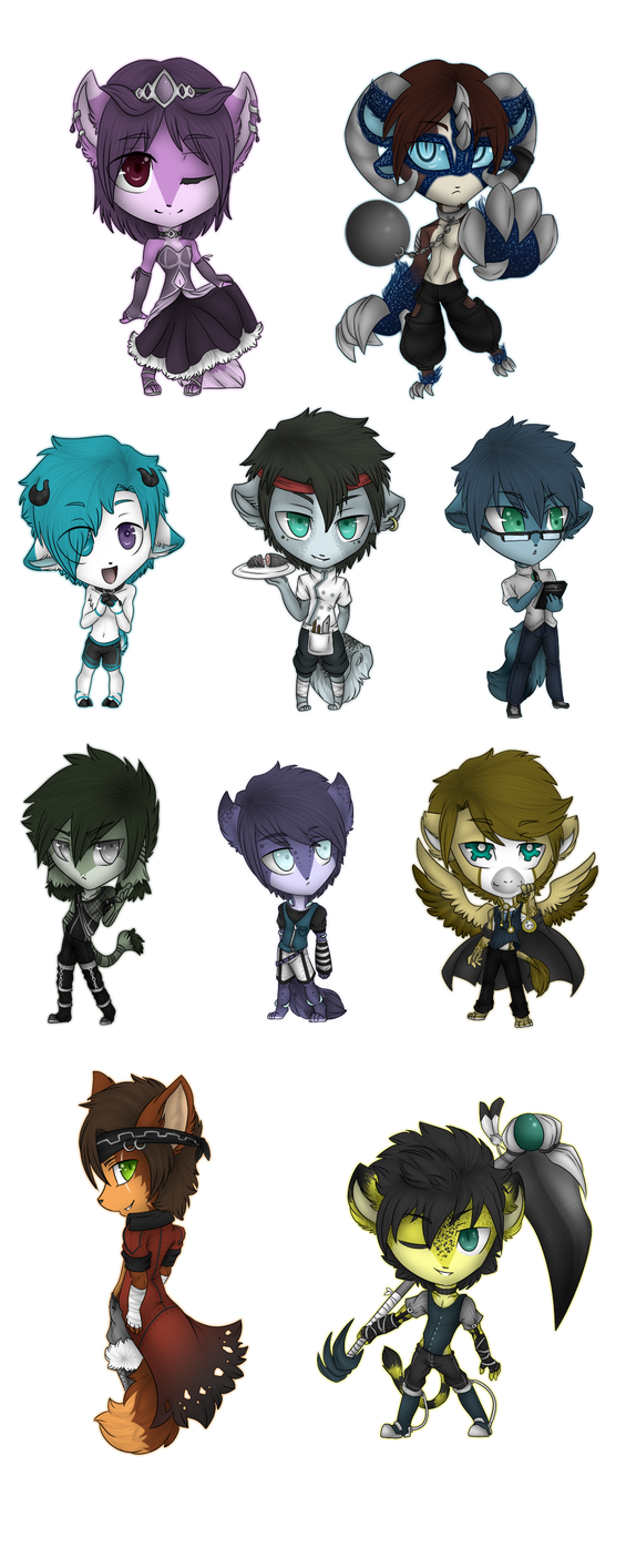 Mini Chibi Set by Izhin on DeviantArt