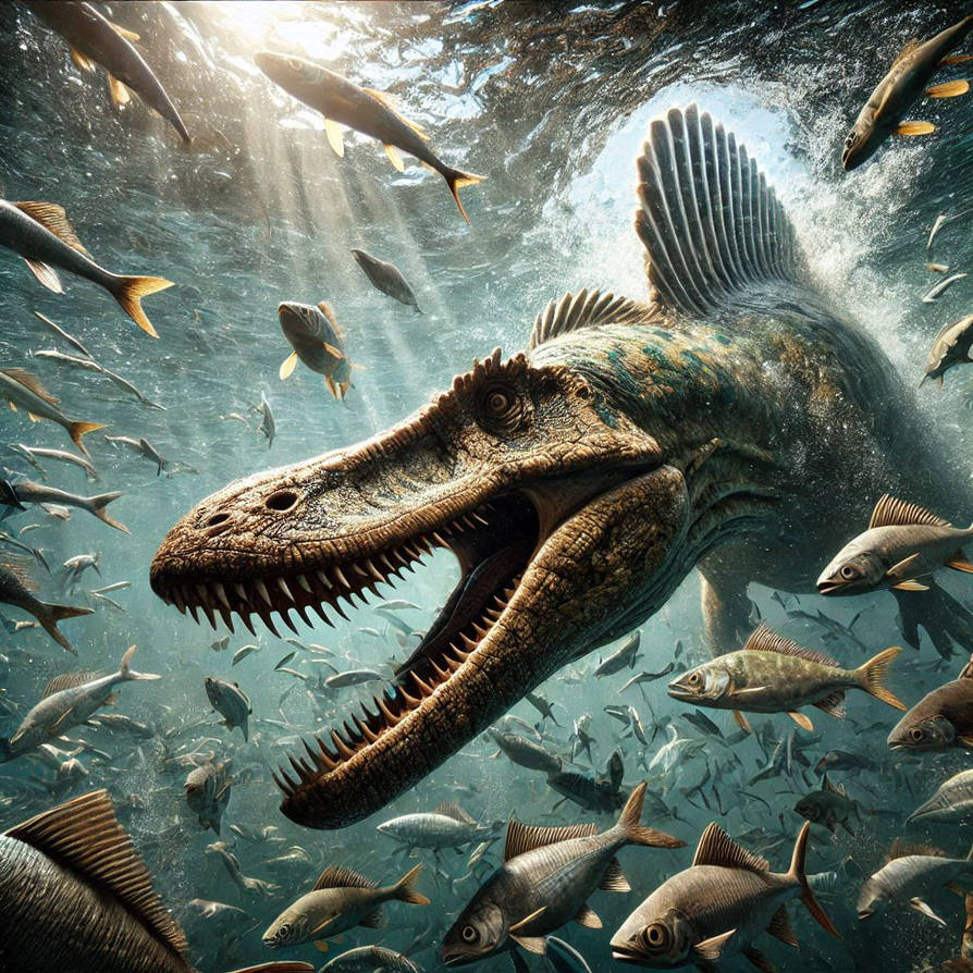 Hunting Rinosauras Fake A Spinosaur Like Cryptid Hunting Fish In The Congo by ArcaneTales on ...