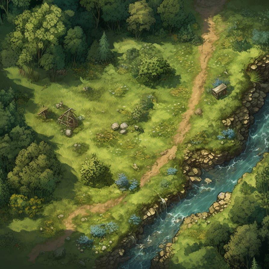 Down By the River - TTRPG Battlemap by TitaniumDragon on DeviantArt
