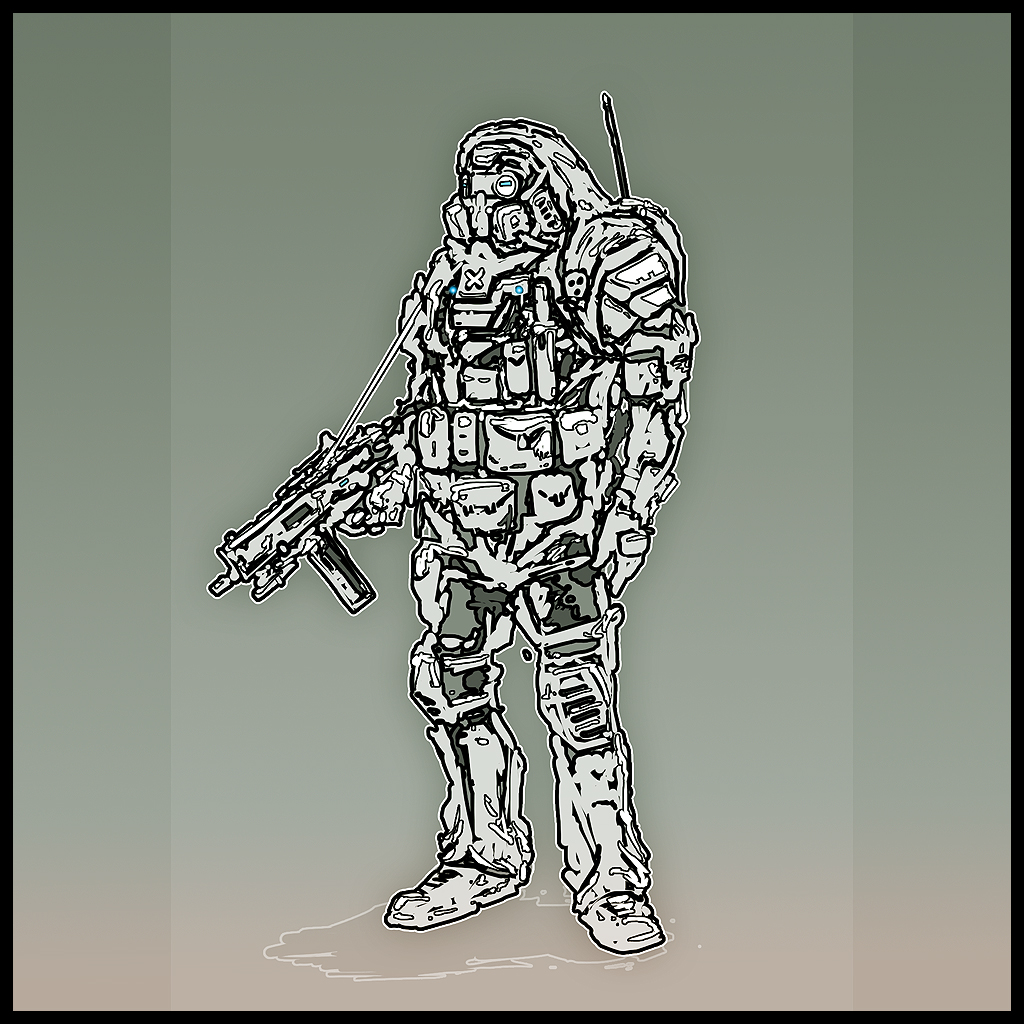 Speedpainting: Scifi Army Dude