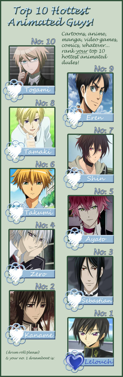My Top 10 Hottest Anime Guys by InnoRain on DeviantArt