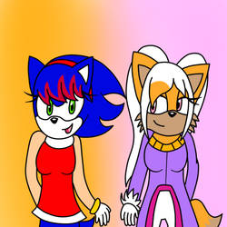 Sophie and Cassie as Amy and Blaze