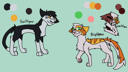 Brightpaw and Swiftpaw designs