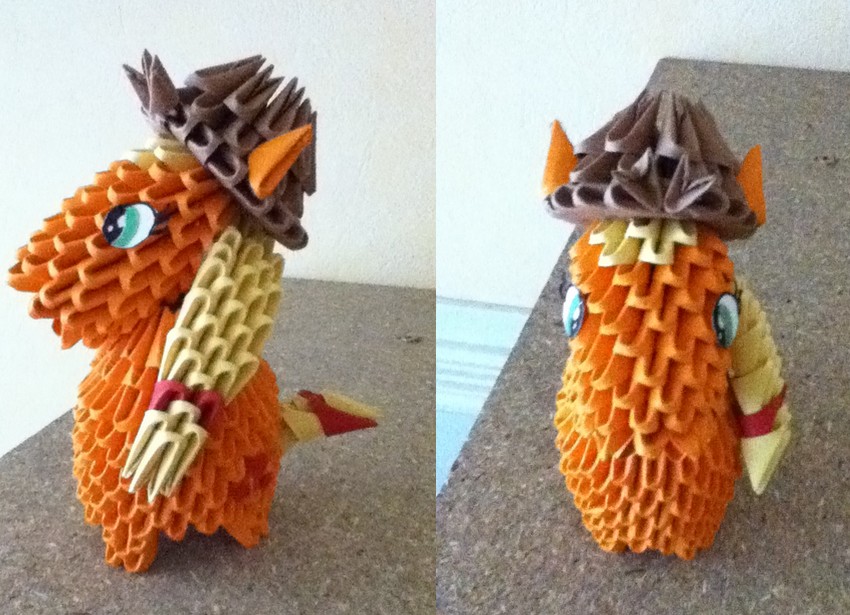 Applejack origami 3D