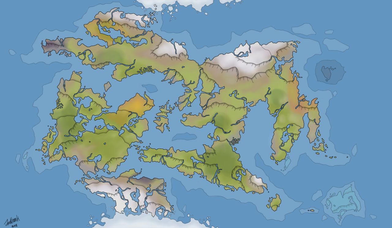 Fantasy world map by Jonkin99 on DeviantArt