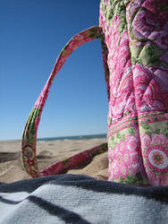 View from lying on the beach