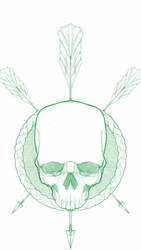 Skull and arrows