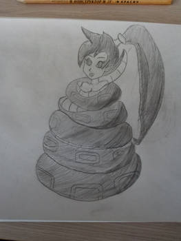 Shantae coiled