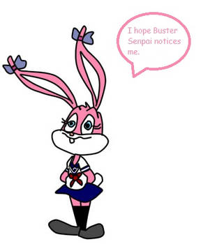 Babs Bunny wearing Ayano Aishi's outfit