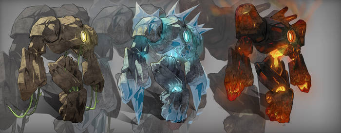 Golem, Ice Golem, Lava Golem