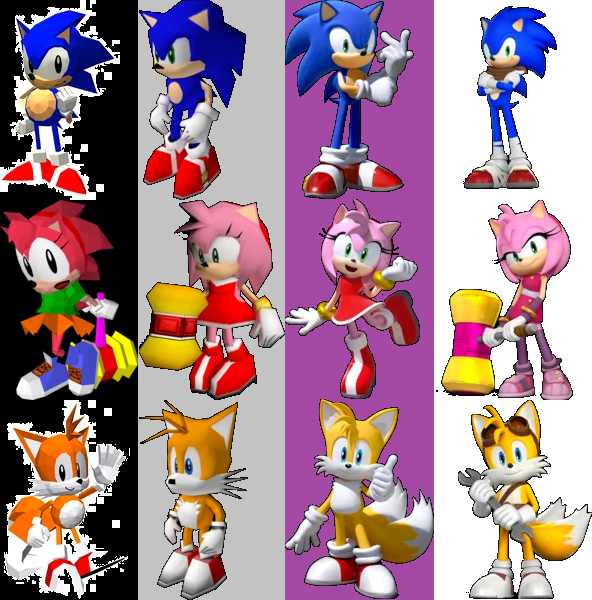 Sonic, Shadow, Knuckles and Silver collage by NinHitFan2000 on DeviantArt