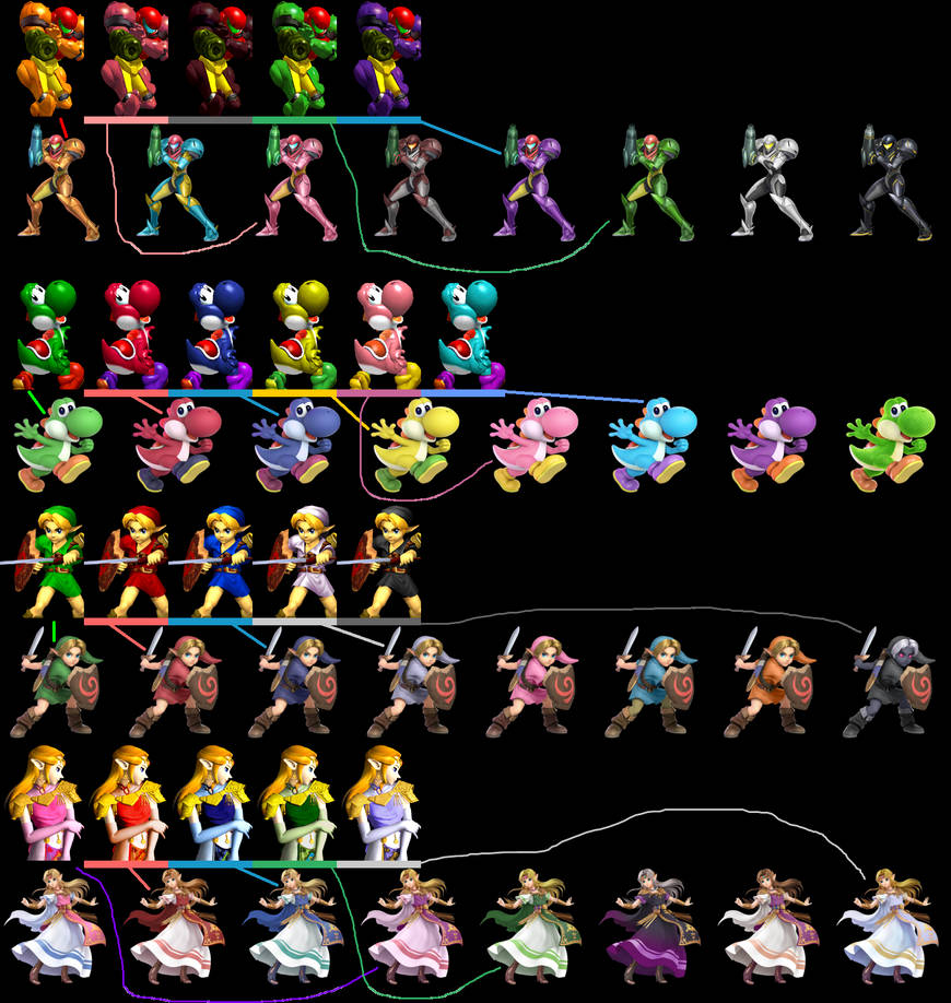 Alternate Costume SSBM Page 2 by Rutgervdc on DeviantArt