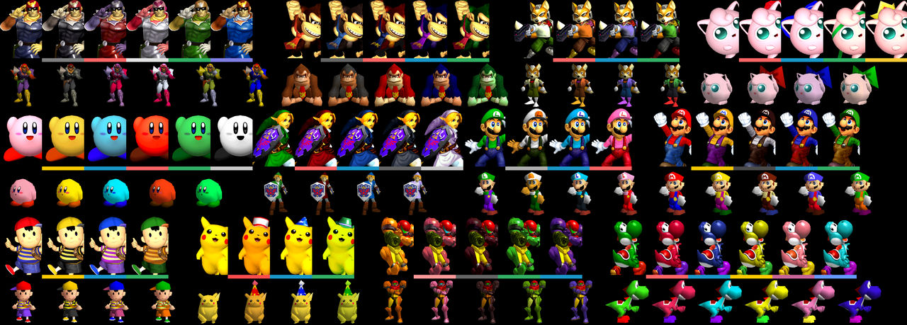Alternate Costume SSB and SSBM by Rutgervdc on DeviantArt