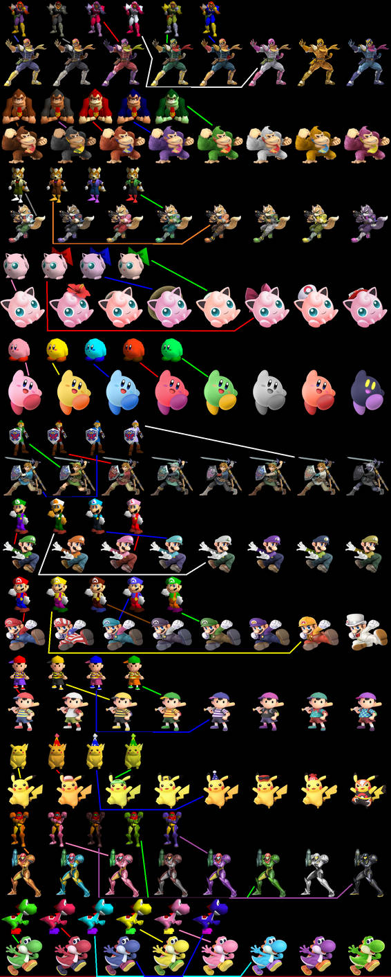 Ssb 4 Color Super Smash Bros. Colors by Rutgervdc on DeviantArt
