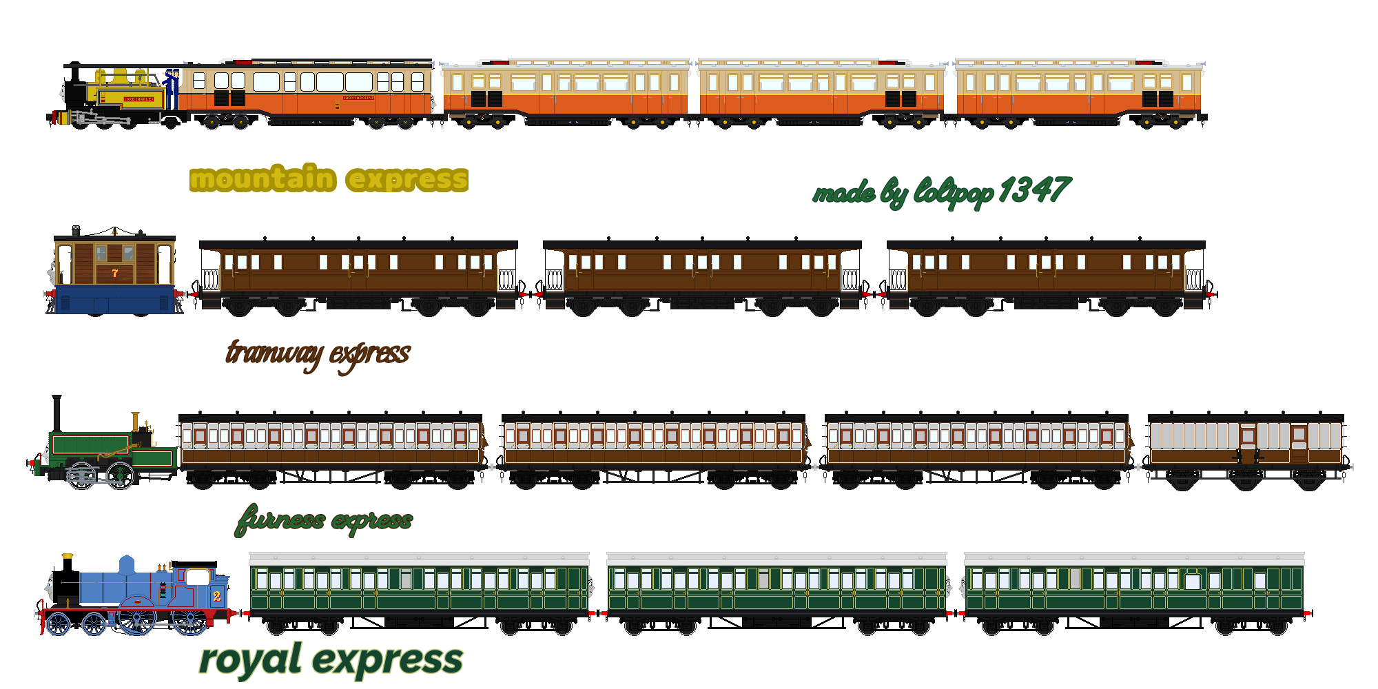 Express Train Shape All types of old express by lolipop1347 on DeviantArt
