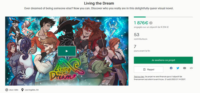 Living The Dream Kickstarter ONLY ONE WEEK LEFT