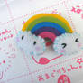 Kawaii Felt rainbow brooch