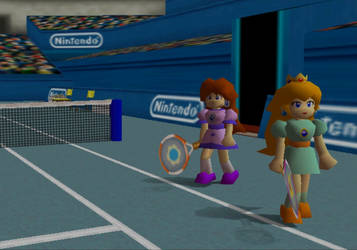 Peach and Daisy ready to play (alternate colors)