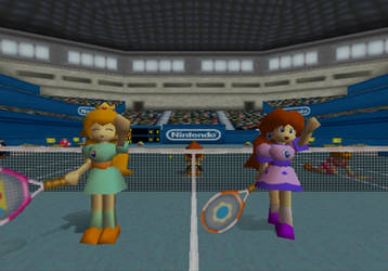 Peach and Daisy Win (original vs. alternate color)