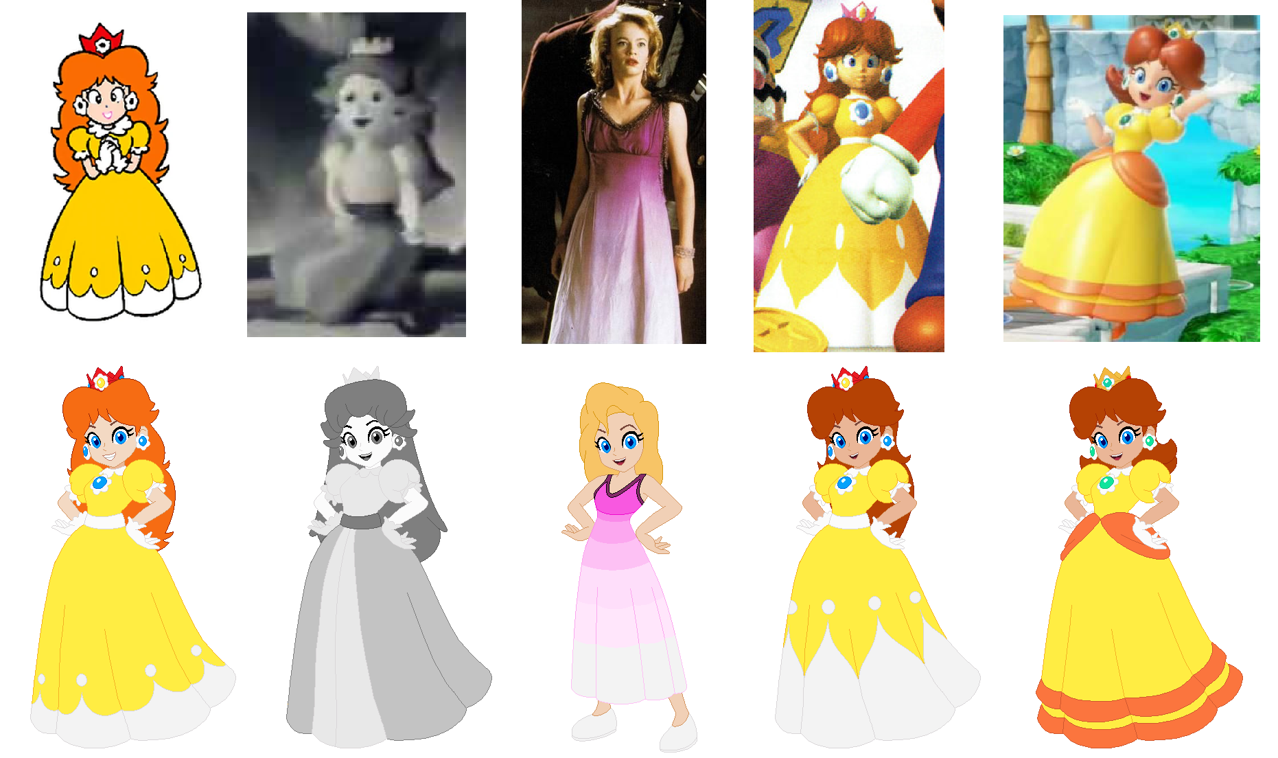 Princess daisy's alternate appearance evolution by earthbouds on DeviantArt Princess daisy's alternate appearance evolution by earthbouds on DeviantArt
